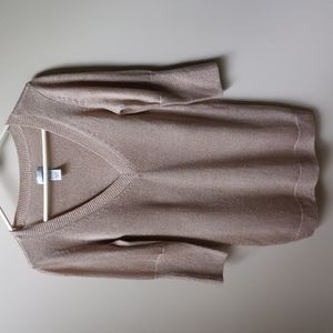 CHICO'S Gold Metallic Sweater Knit Tunic 2/4